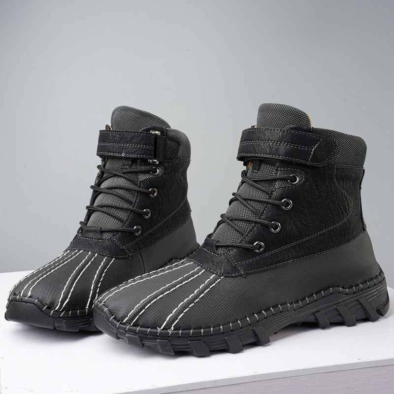 British Combat Leather Boots | High-Top Plus Size Martin