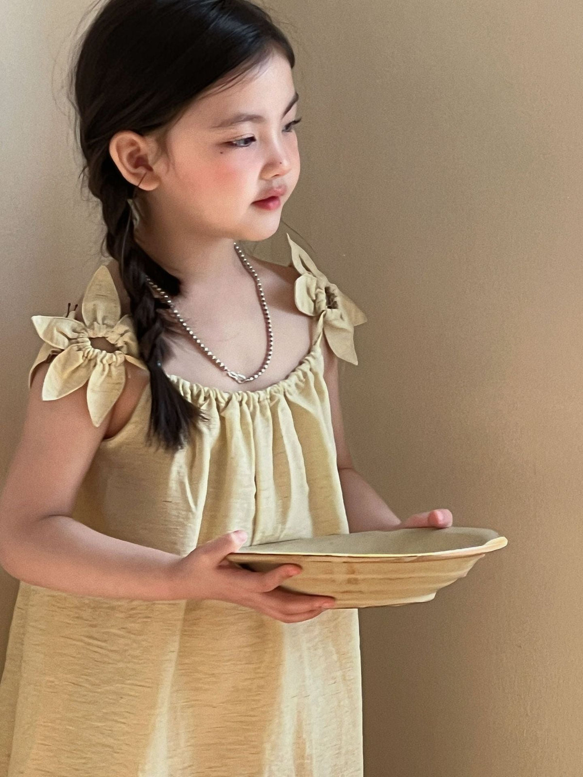 Girls Yellow Beach Suspender Dress Summer 2026 – Summer Kids Fashion Nepal | Tudoholic