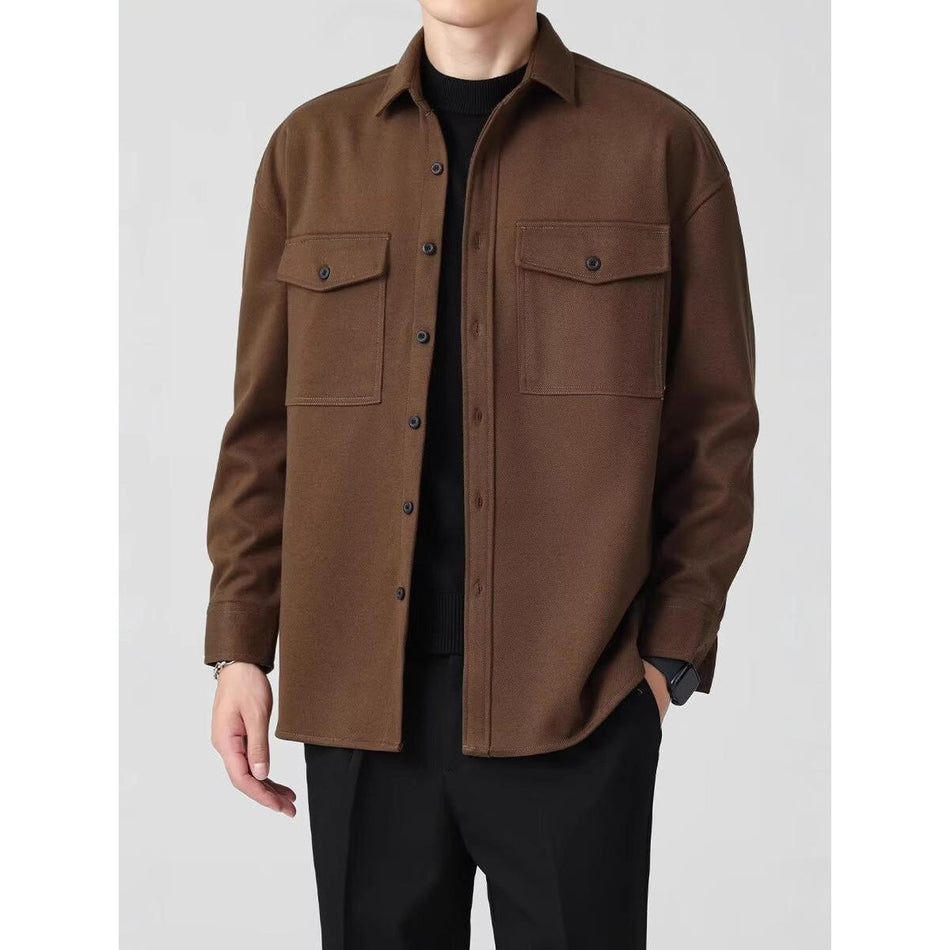 Heavy Workwear Woolen Overshirt Men’s Casual Jacket