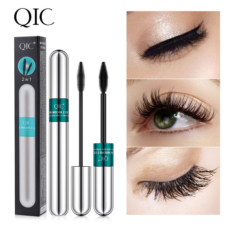 QIC Two-in-One Waterproof Mascara – Thick & Curled Lashes