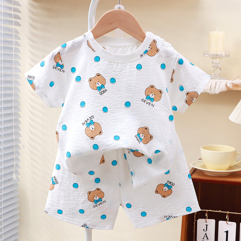 Kids Cloud Cotton Shorts Set Summer Home Outfit – Summer Kids Fashion Nepal | Tudoholic