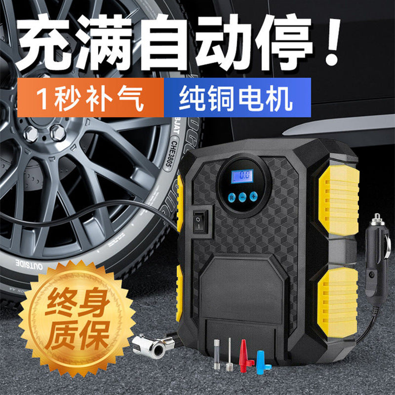 Portable Digital Car Air Pump – Emergency Tire Inflator & Light
