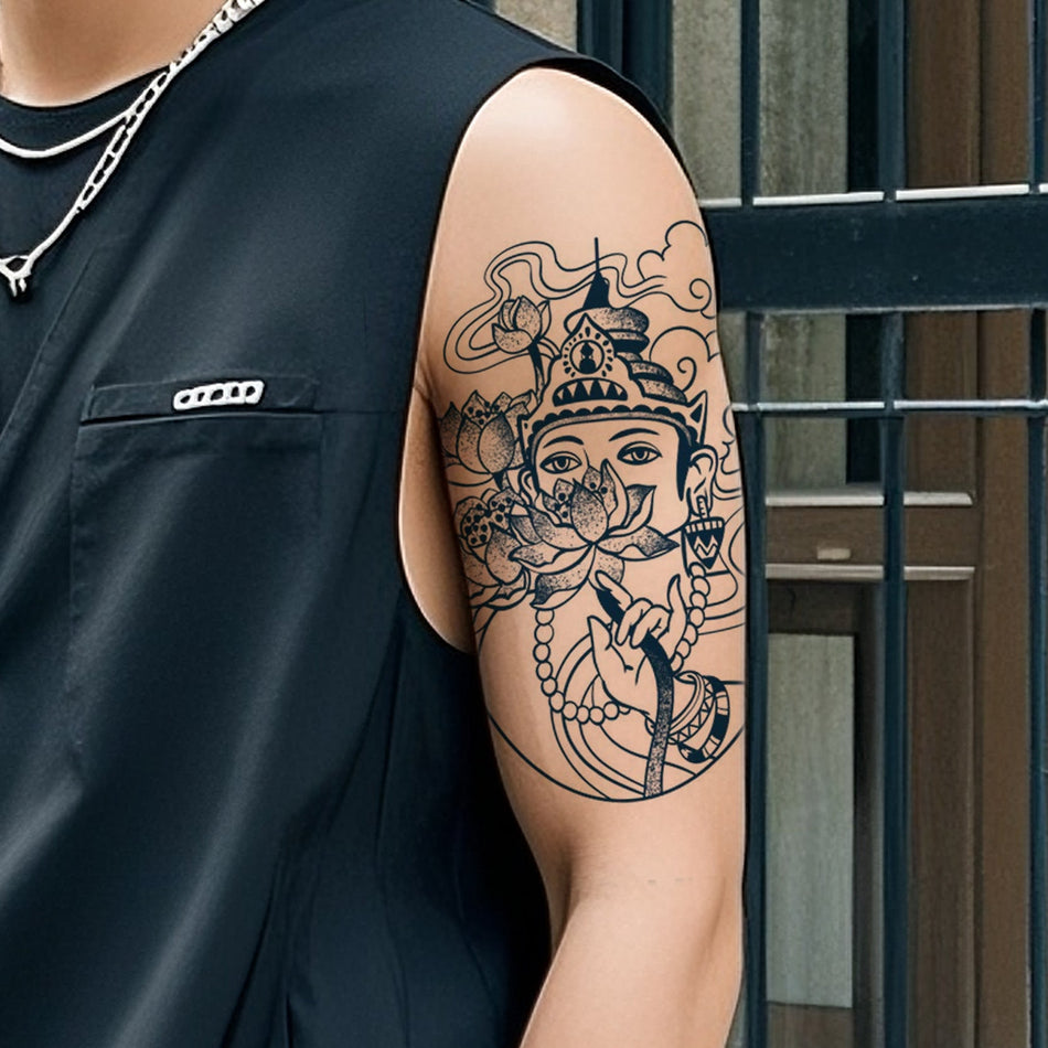 Herbal Gradient Tattoo Stickers – Semi-Permanent Waterproof