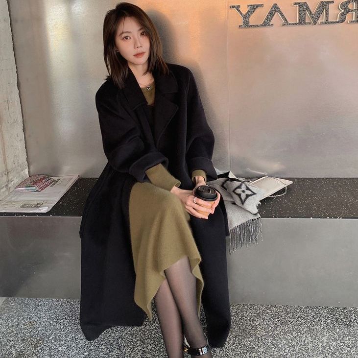 INSTOCK-Women’s Double-Sided Fleece Wool Coat