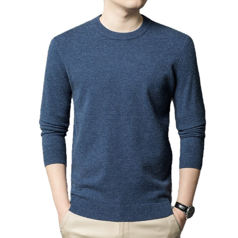 Men’s Wool Sweater – Autumn/Winter Round Neck Long Sleeve