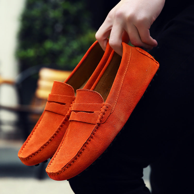 Plus Size Men’s Casual Leather Loafers – Soft & Stylish