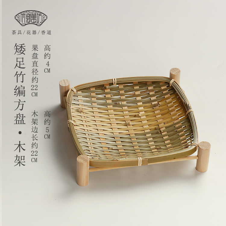 INSTOCK-Handmade bamboo woven crafts, bamboo basket