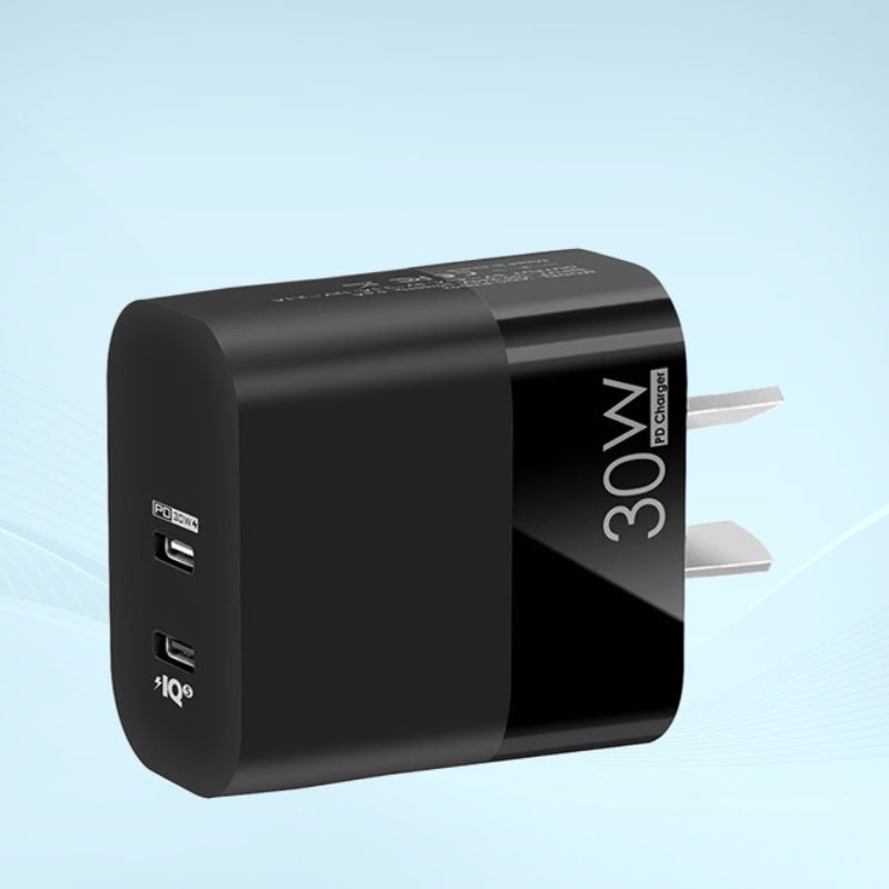 PD 30W Dual USB-C Fast Charger Universal EU/US/UK