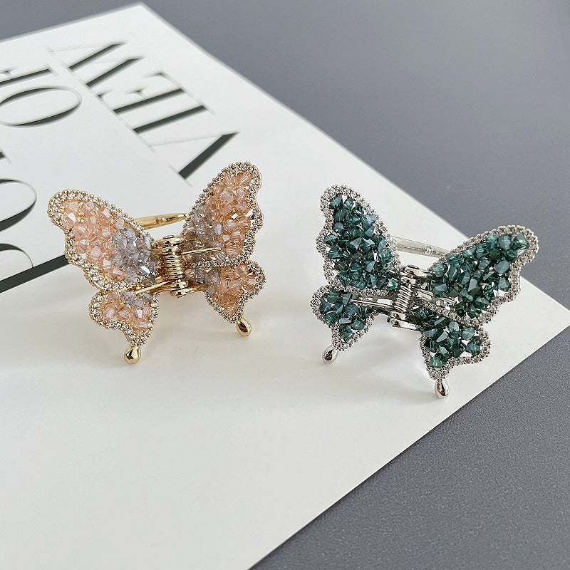 Crystal Butterfly Shark Hair Grab Clip