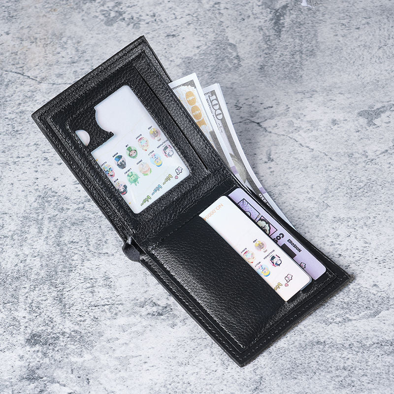 Men’s Eagle Pattern Wallet – Thin Soft Leather Card Holder
