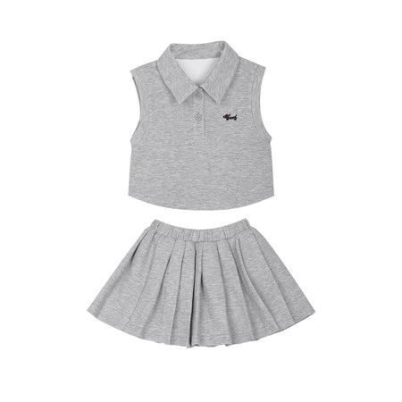 Girls Preppy Vest & Skirt Set – Korean Preppy Kids Fashion Nepal | Tudoholic