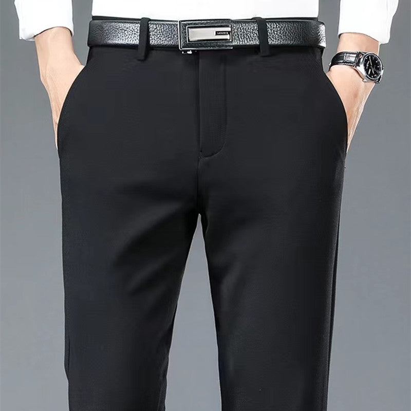 Men's Stretch Business Pants – Mid-Age Straight Fit