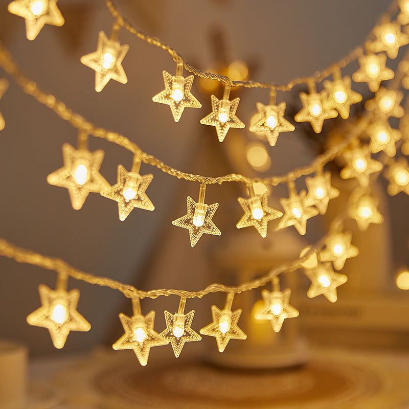 STOCK-Solar Star String Lights for Holiday Stalls
