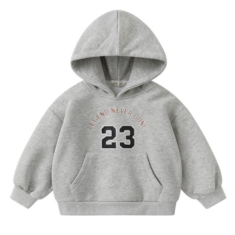 Boys’ Milk Silk Hoodie – Spring & Autumn Casual Top