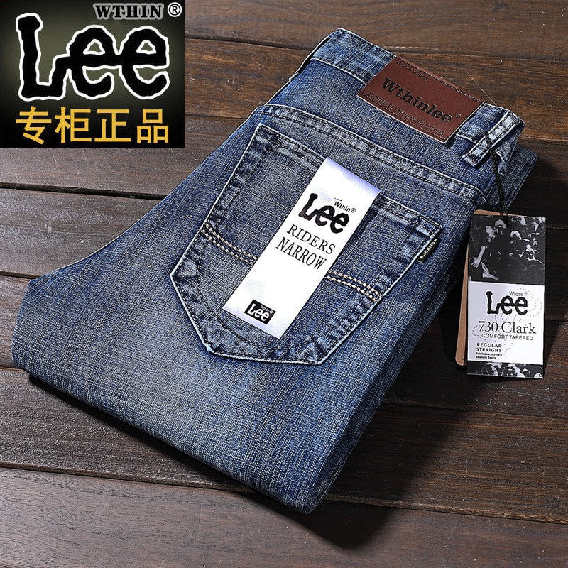 INSTOCK-Genuine Thin Lee Jeans 👖 Men’s Loose Slim Casual Pants
