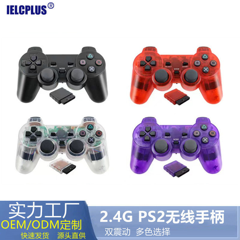 2.4G Wireless PS2 Controller with Receiver – Dual Vibration
