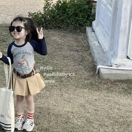 Girls Contrast Print Long Sleeve T-Shirt – Autumn Top – T-Shirts – Image 12