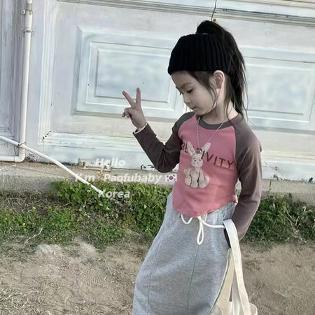 Girls Contrast Print Long Sleeve T-Shirt – Autumn Top – T-Shirts – Image 13