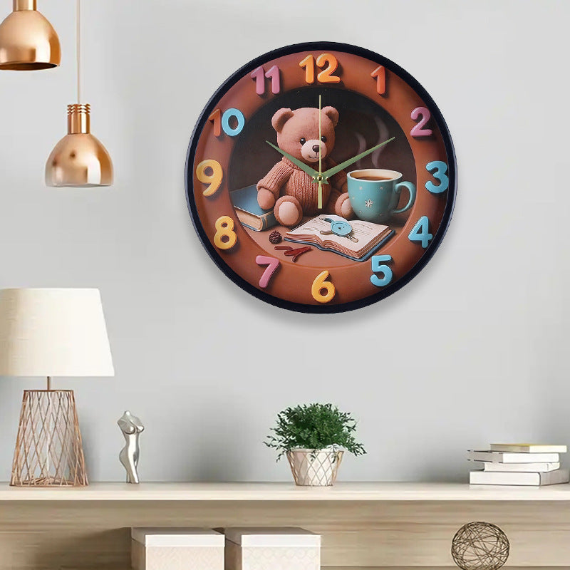 Cartoon Digital Wall Clock for Kids’ Bedroom