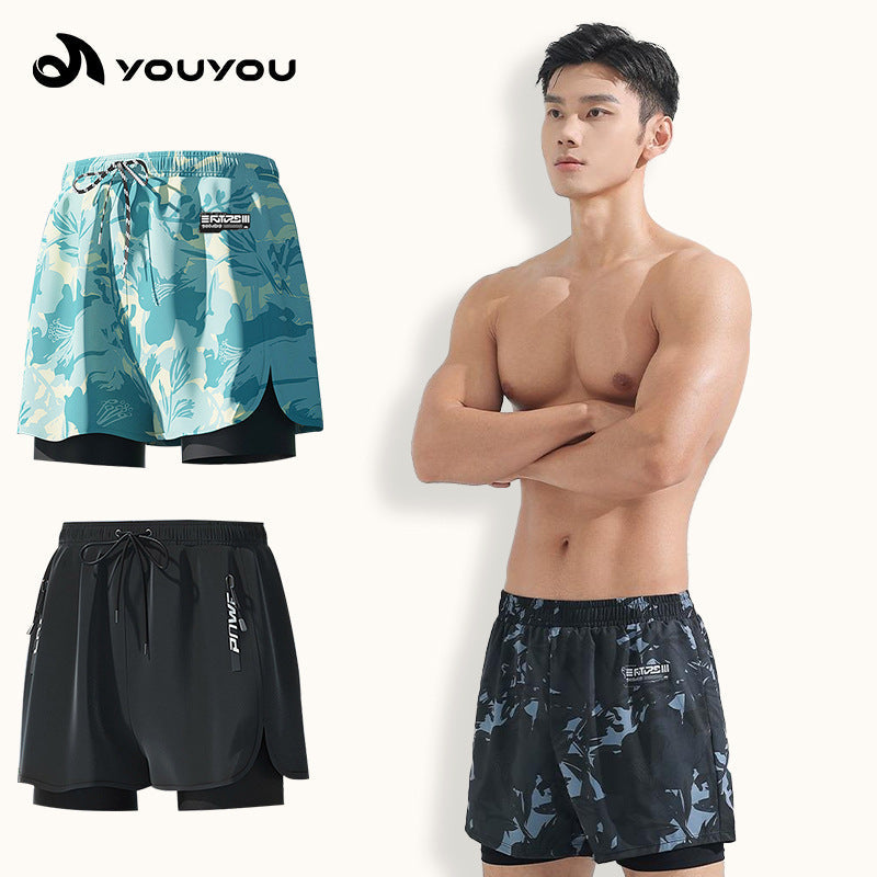 Men’s Anti-Embarrassment Five-Point Swim Trunks 2025