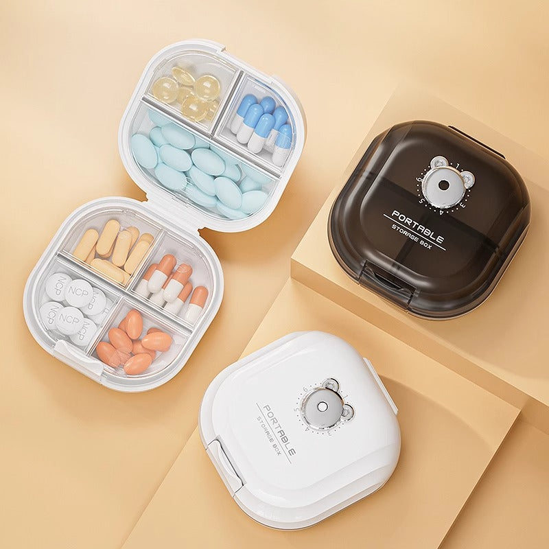 Portable 7-Day Mini Medicine Box Three-Meal Organizer