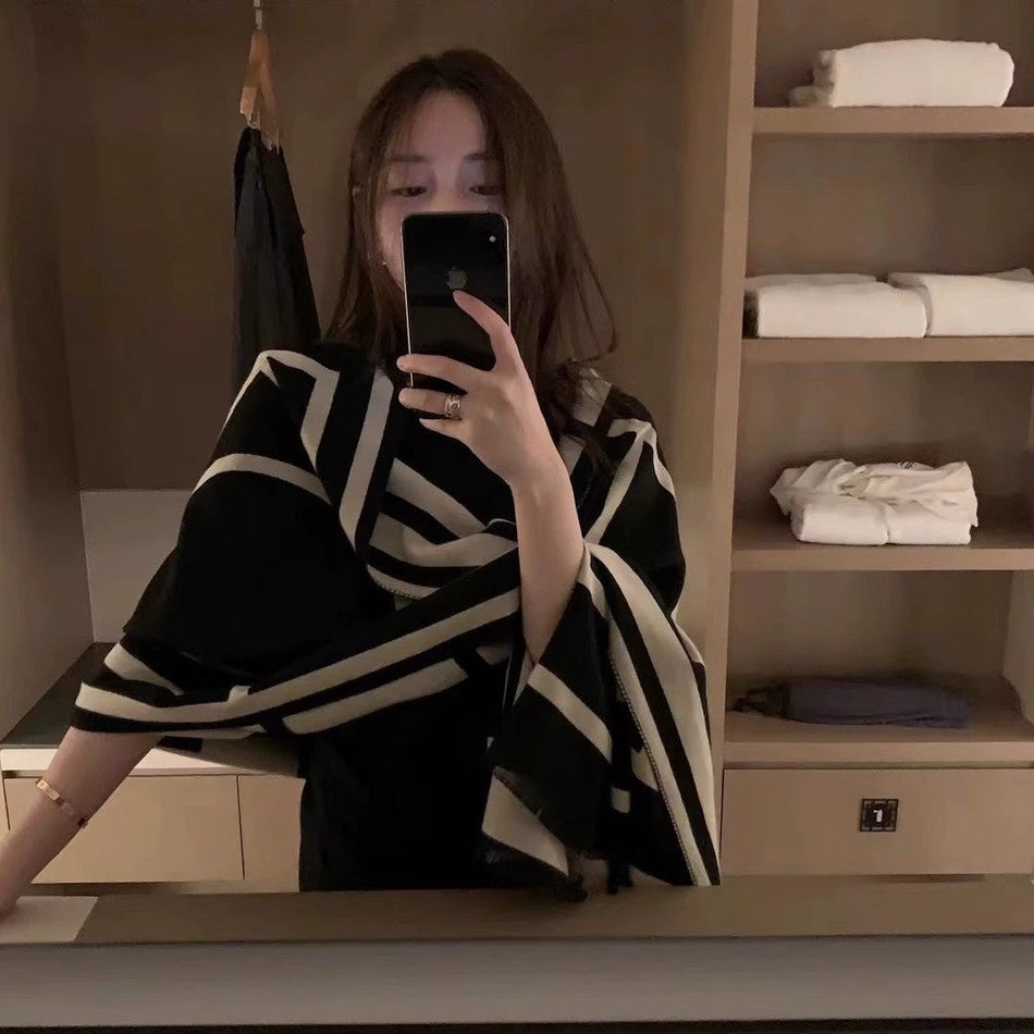 Korean Style Warm Knitted Scarf for Women