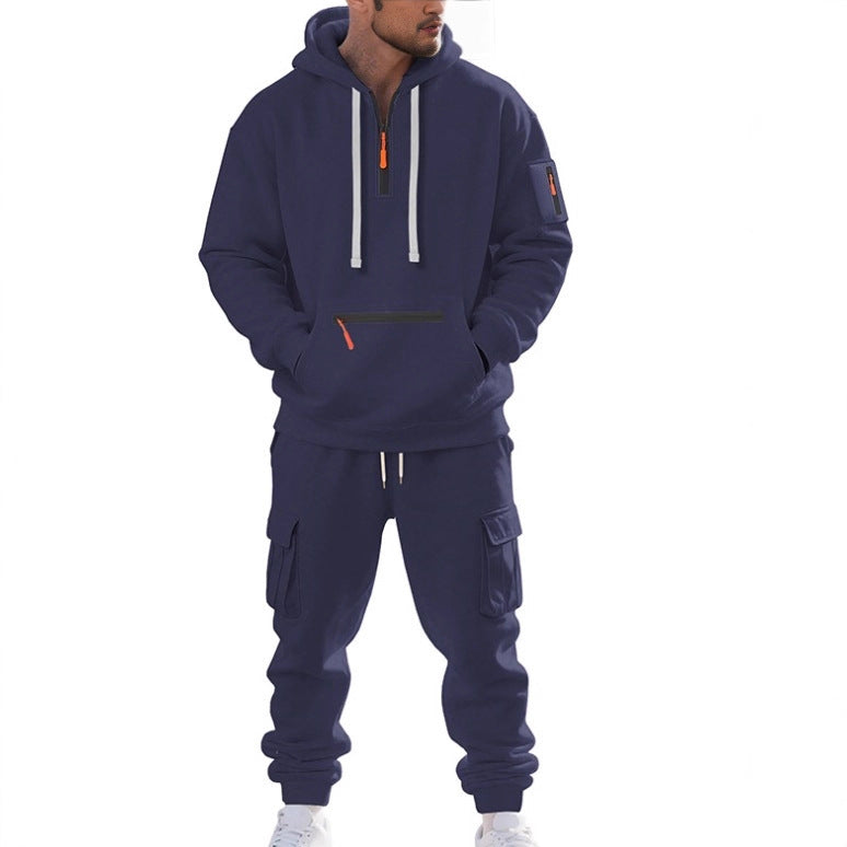 Men’s Multi-Pocket Pullover Set – Trendy 2025