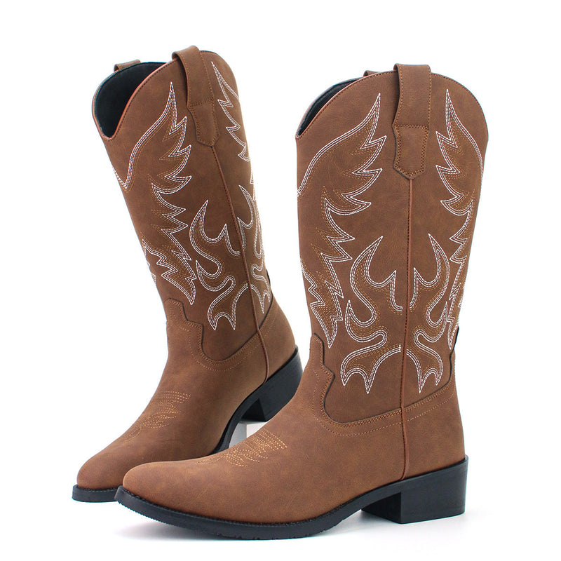 STOCK-Cowboy Boots for Men 2025 | Vintage Embroidery