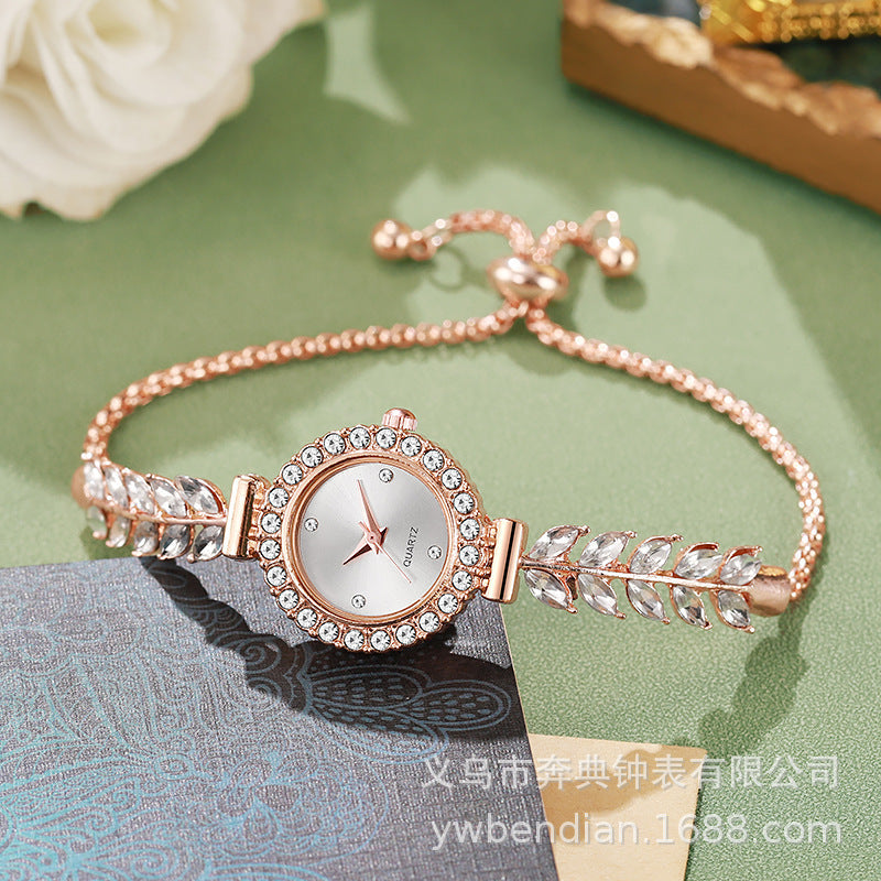 Diamond Leaves Round Women’s Watch
