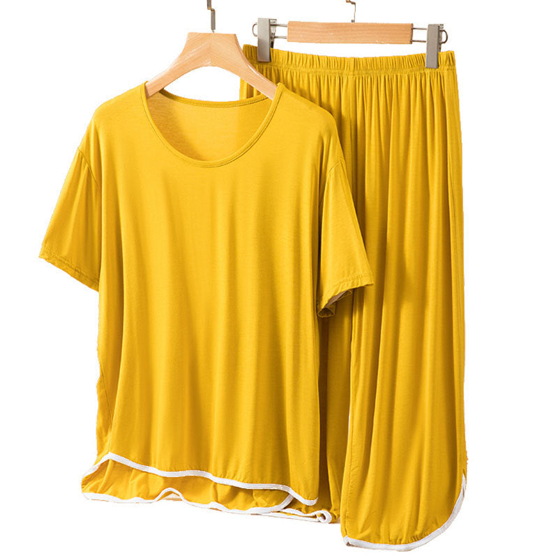 Plus Size Modal Pajamas – Loose Summer Shorts Set