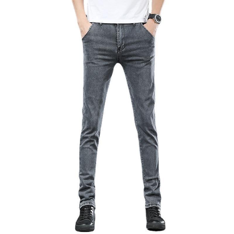 Men’s Slim Fit Stretch Jeans – Korean Style Casual Pants