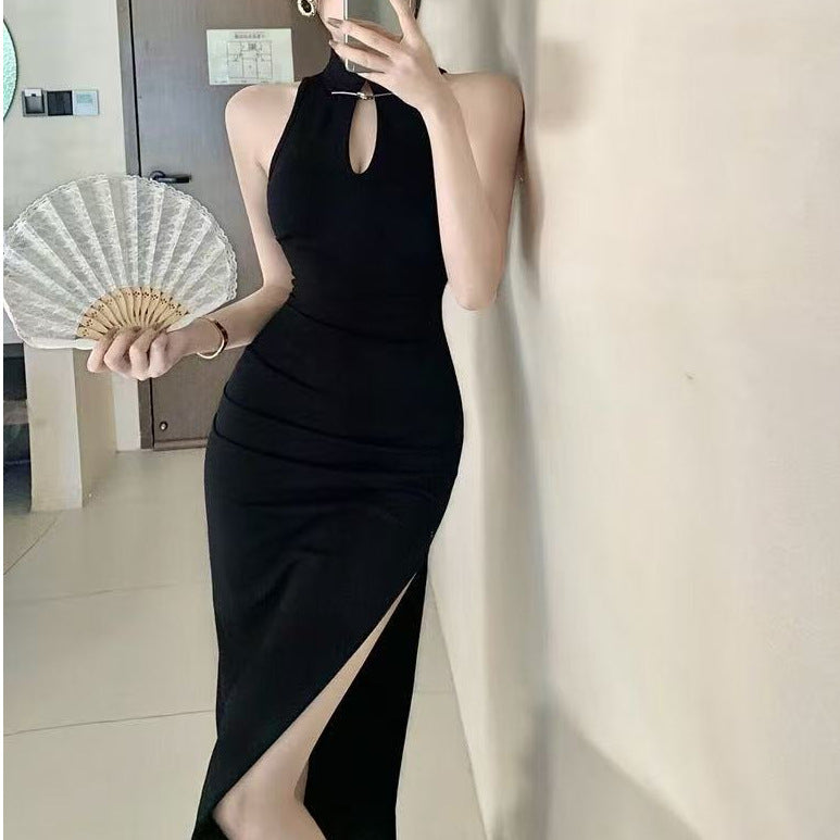 High Slit Improved Cheongsam Long Skirt Elegant Slim