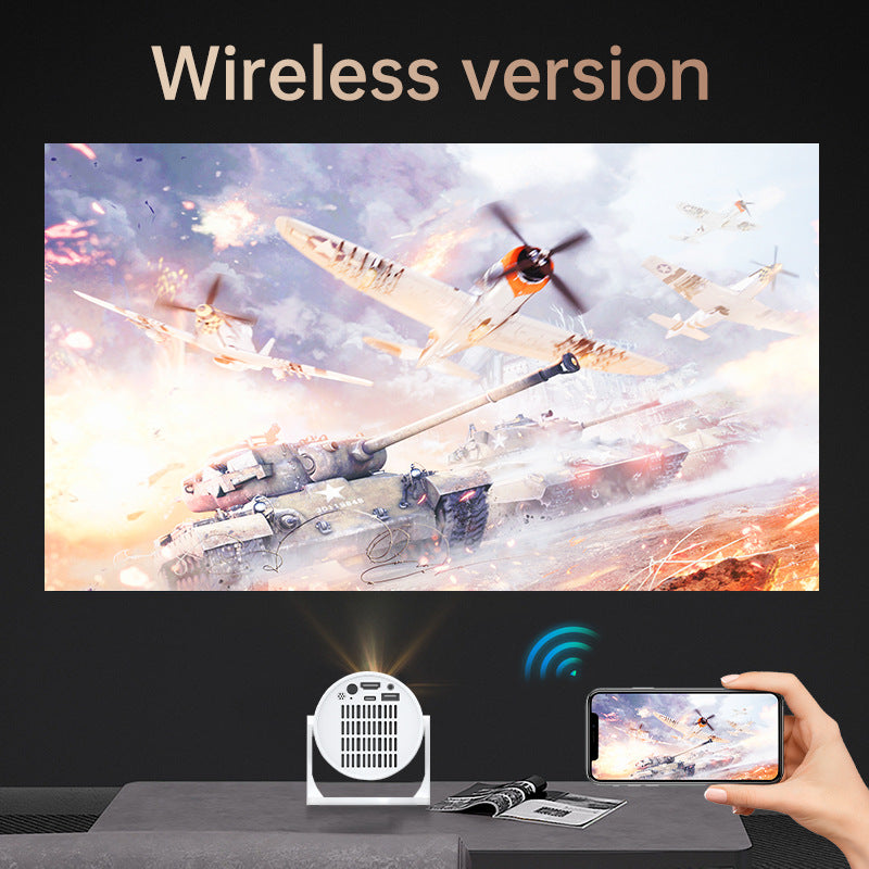 HY300 Mini Portable Projector Wired Phone Screen Mirroring