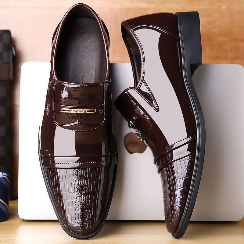 Painted Leather Dress Shoes – Hong Kong Style for Men