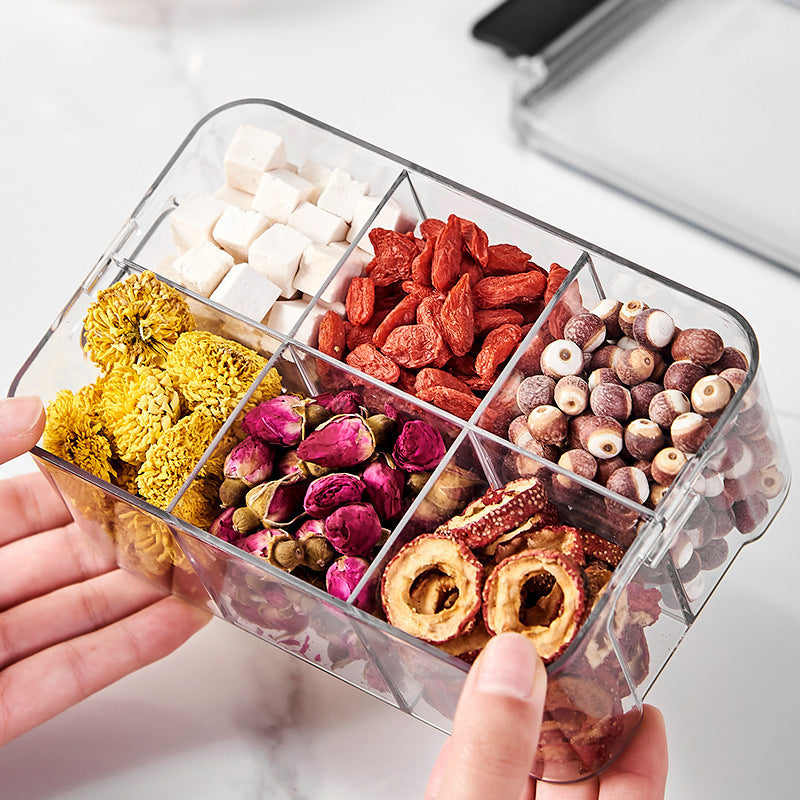 Six-Compartment Tea & Spice Storage Box