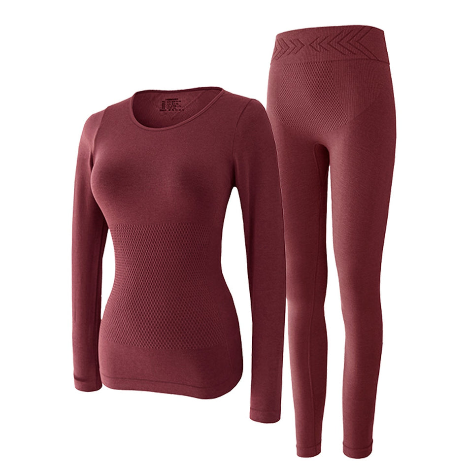 Women Cashmere Thermal Set Heat Generating Slim Fit Wear