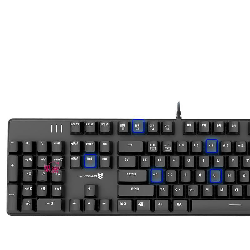 104-Key Wired Mechanical Keyboard Green/Black Tea Switch