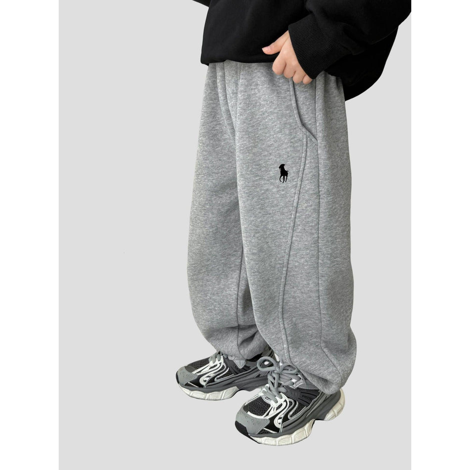 Haima Children's Winter Fleece-Lined Sweatpants for Boys and