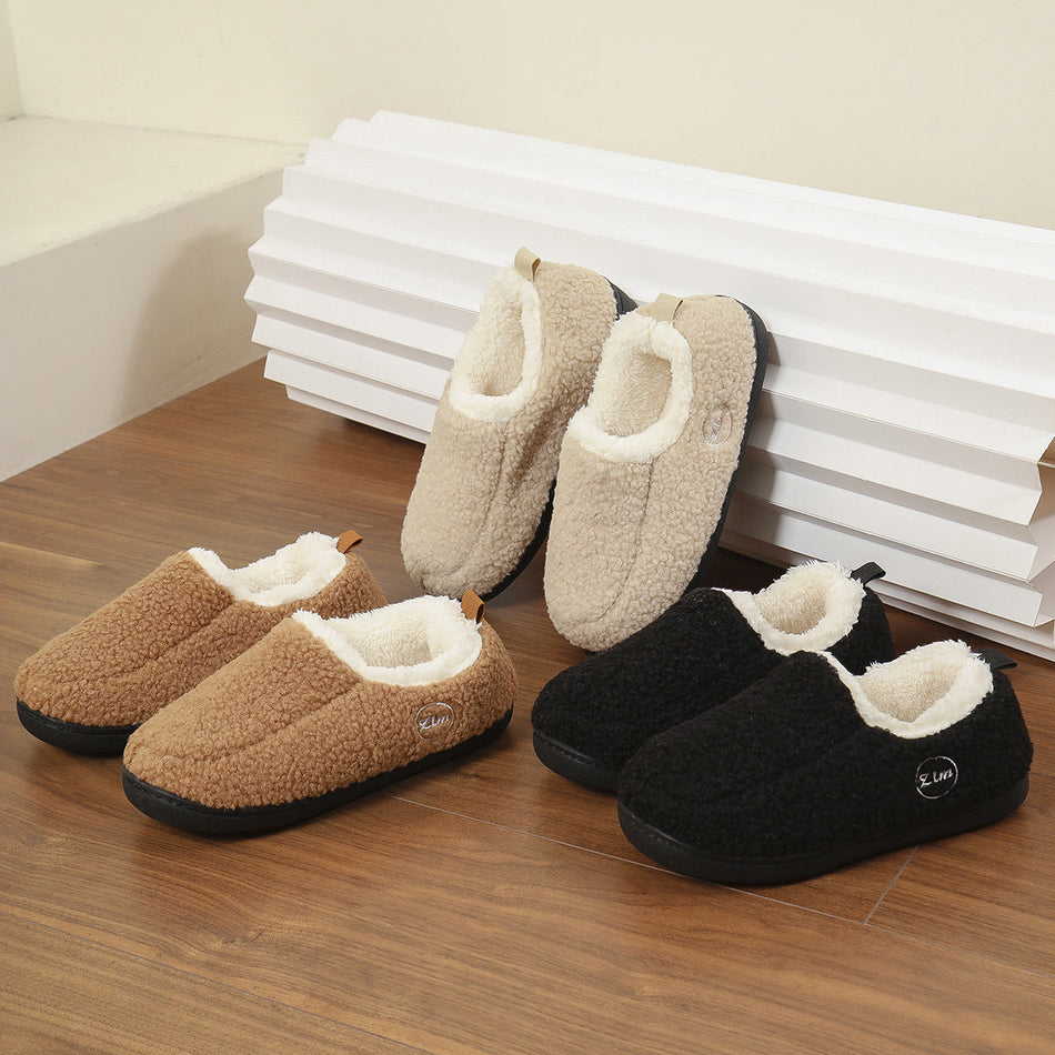 New Thickened Furry Cotton Slippers – Non-Slip Warm Home Shoes