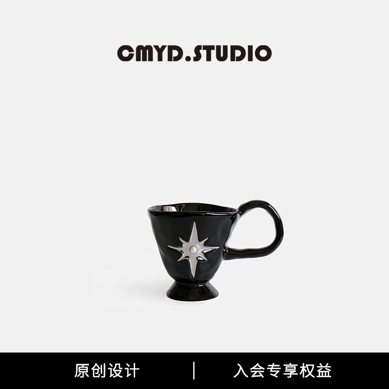 Starburst Ceramic Water Cup High-End Breakfast Coffee Mug