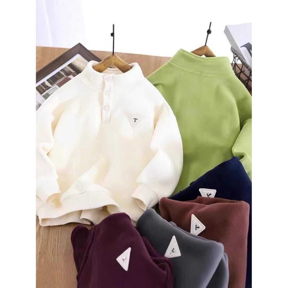 School Uniform Boys Fleece Lined Double Sided Velvet Sweat