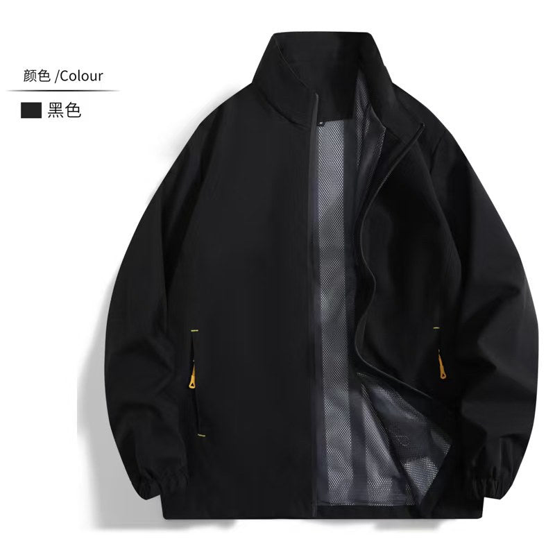 STOCK-Men’s Windproof Workwear Jacket – Custom Logo Windbreaker
