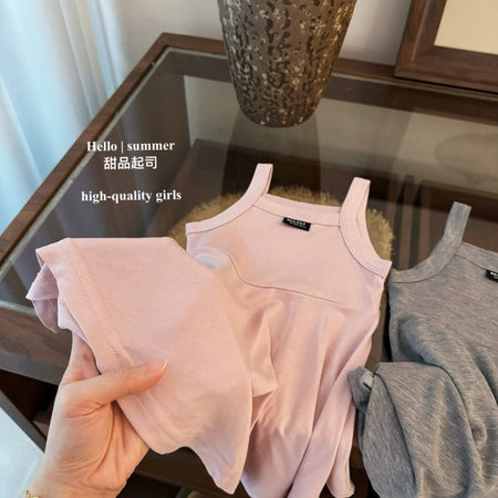 Girls Modal Camisole Dress Solid Color Summer Cute – Summer Kids Fashion Nepal | Tudoholic