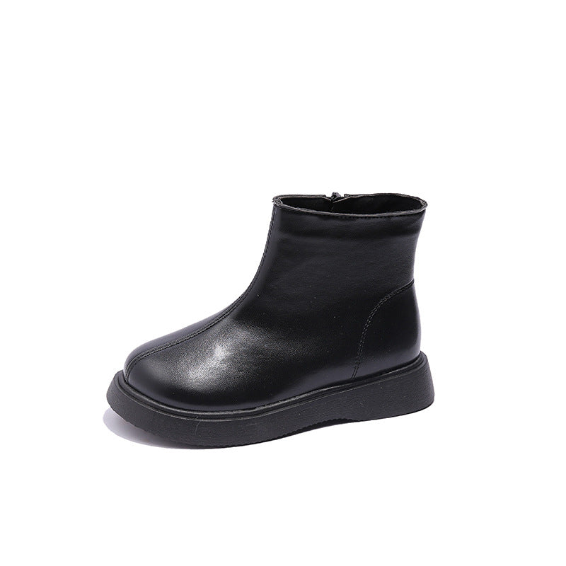 Kids Lightweight Leather Boots Soft Sole Princess Style
