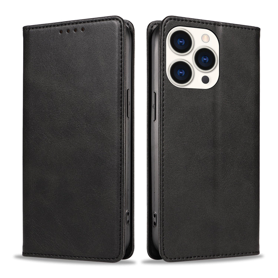 INSTOCK-Magnetic Flap Leather Case for iPhone & Samsung
