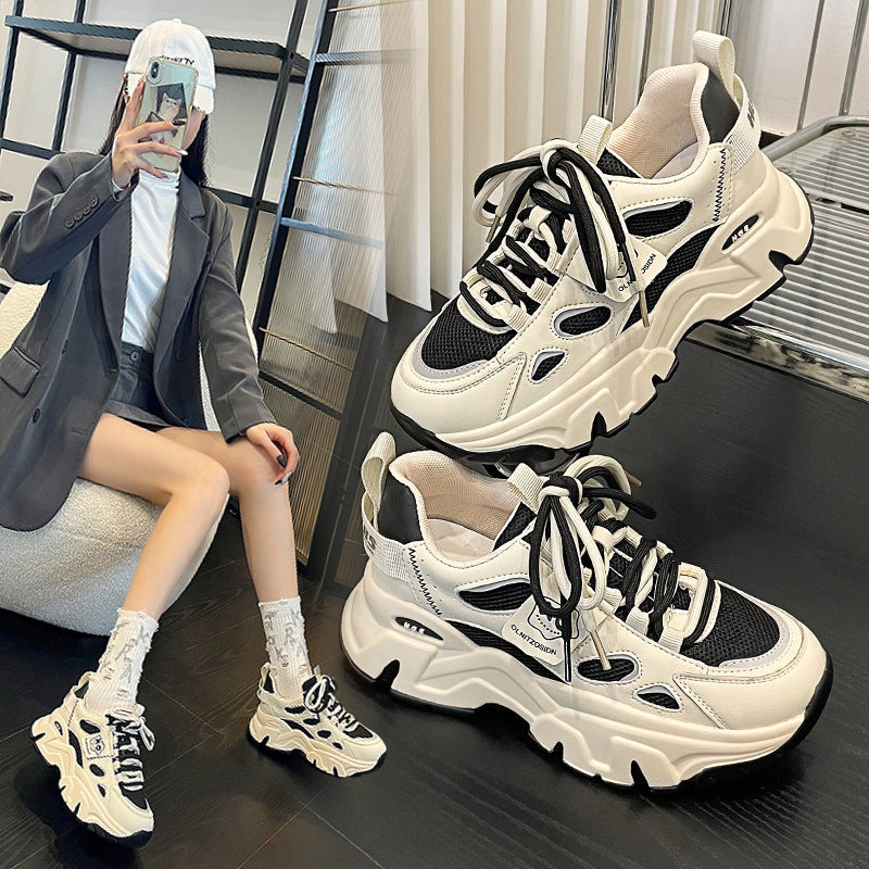 K-Style Student Sneakers Thick Sole Casual Shoes