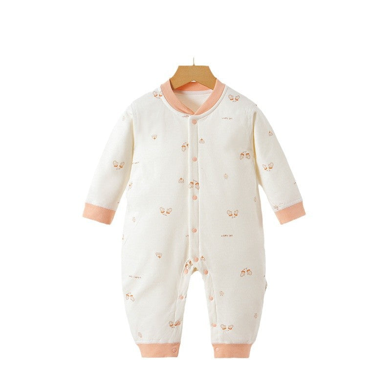 Baby Jumpsuit Autumn Winter Warm Thin Cotton Boneless Climbing