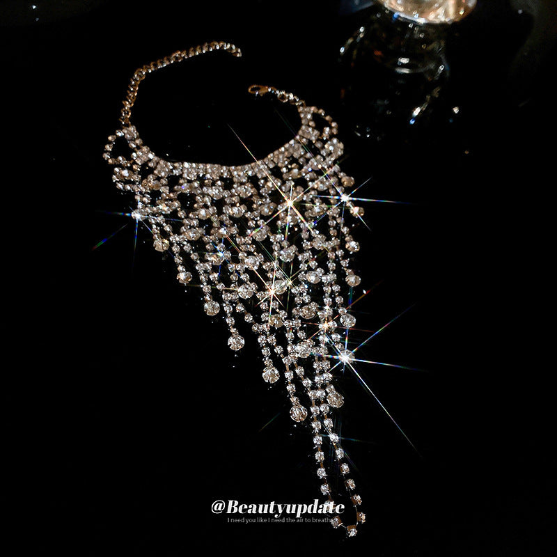 Diamond Tassel Multi-Layer Bracelet – Trendy Light Luxury