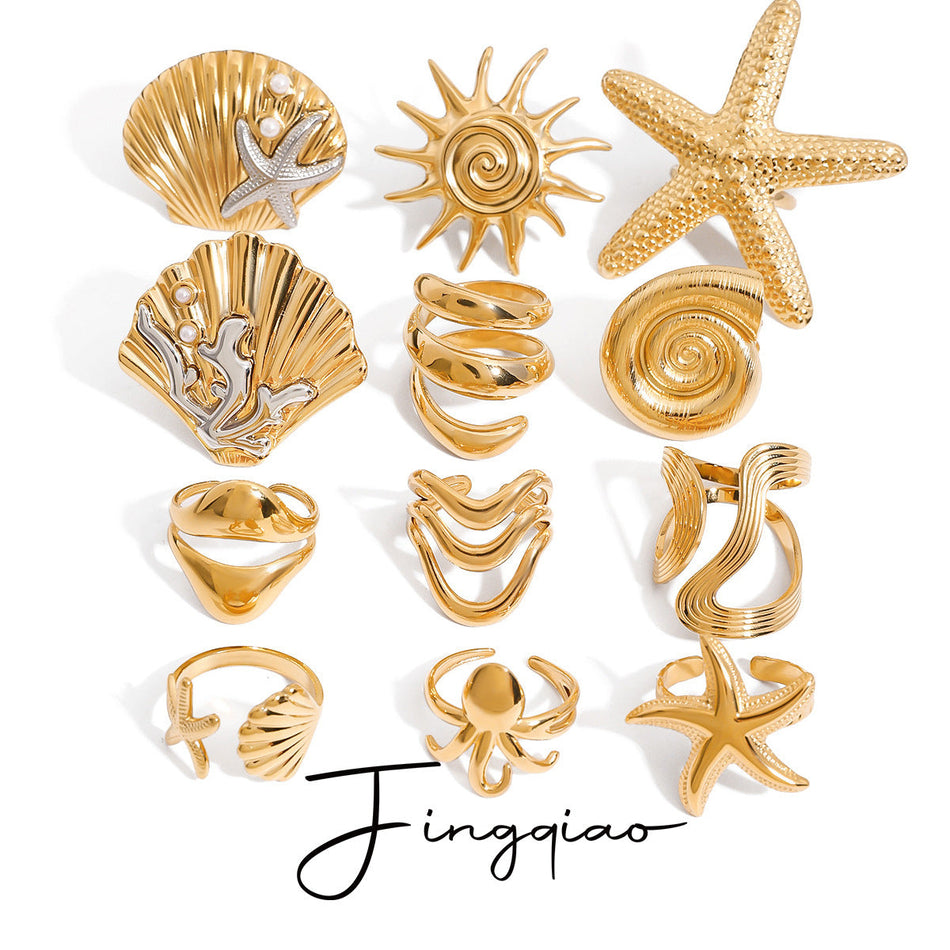 Jingqiao Titanium Steel Niche Design Women’s Ring