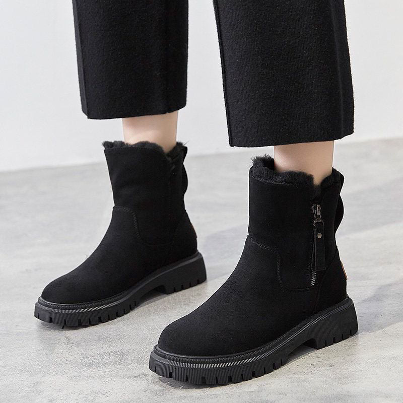 Fleece-Lined Winter Snow Boots